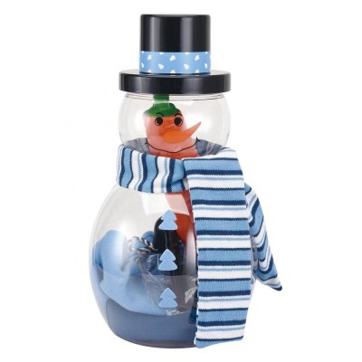 Outdoor Christmas DIY Snowman Decoration Dressing Up Kit With Candy Jar Gift