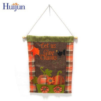 Harvest Scarecrow Quilted Stick Wall Hanger