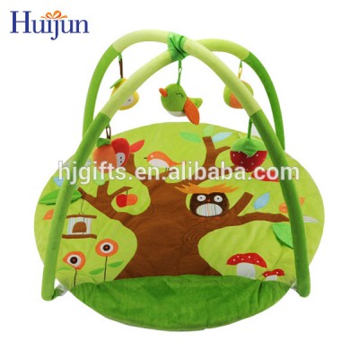 2020 Custom Cartoon Indoor Infant Gym Cotton Embroidery Forest Baby Play Mat Educational Toys