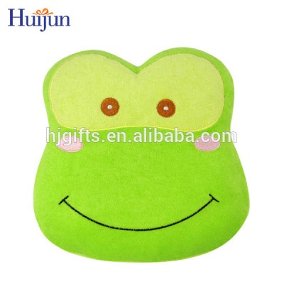 Hot sale green frog cartoon style baby comfortable gift custom pillow case