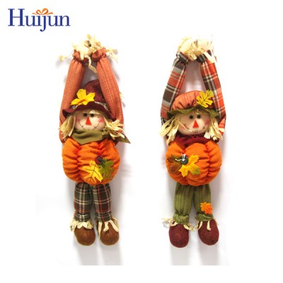 Inflatable Fall Scarecrow with Straw Hat And Hanging Arms Decoration